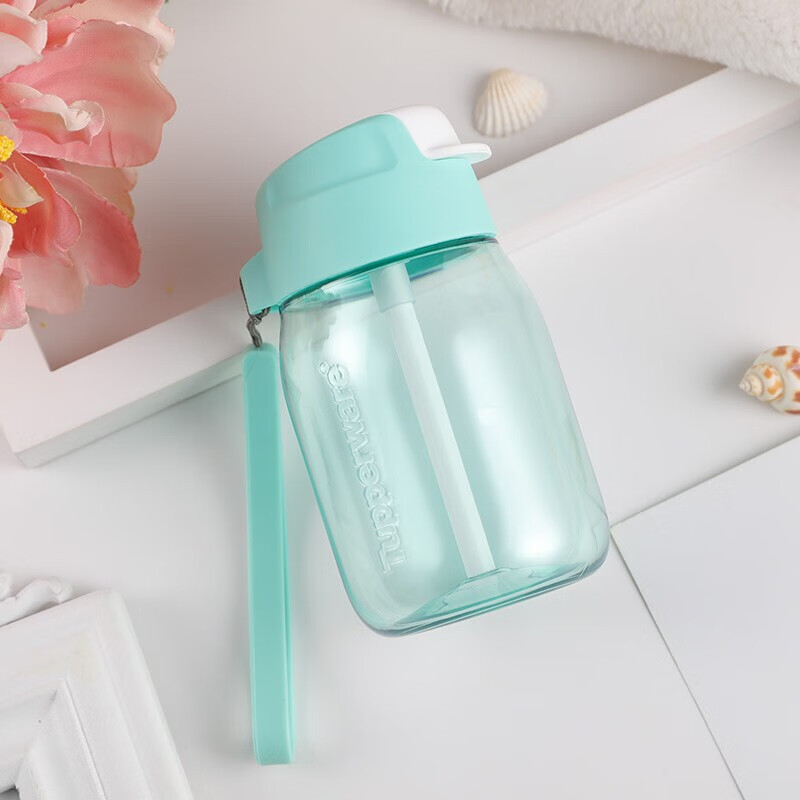 特百惠(Tupperware)CC企鹅杯儿童吸管杯 塑料水杯  火烈红  LOJ012